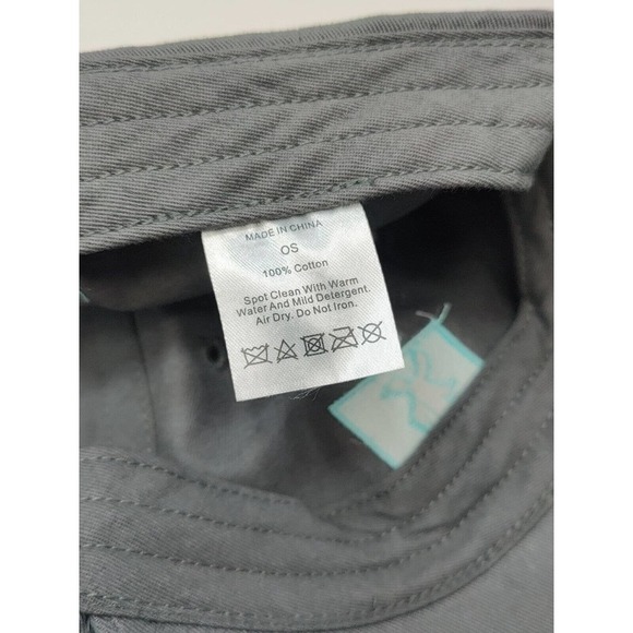 Dutch bros Gray Teal adjustable Strapback hat Cap Canvas Super clean! - Picture 5 of 7